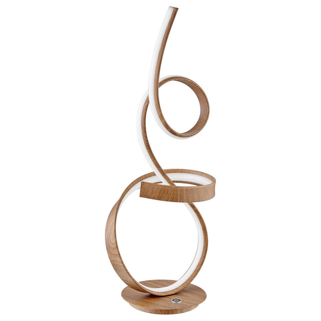 Amsterdam Light Wood Table Lamp LED Strip Touch Dimmer Table Lamp TriadCommerceInc