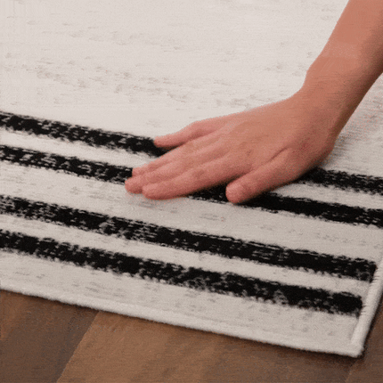 Angus Black&White Geometric Area Rug Rugs TriadCommerceInc