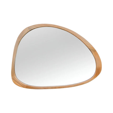 Asymmetrical Oval Mirror Mirror TriadCommerceInc Wood