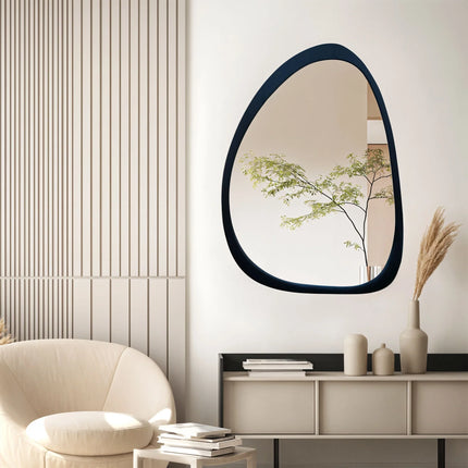 Asymmetrical Oval Mirror Mirror TriadCommerceInc Black