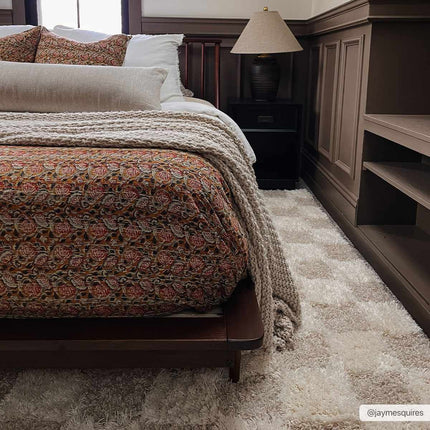 Atira Light Brown Checkered Area Rug Rugs TriadCommerceInc