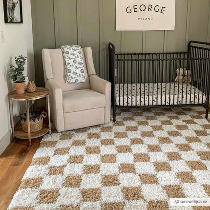 Atira Mustard Checkered Area Rug Rugs TriadCommerceInc