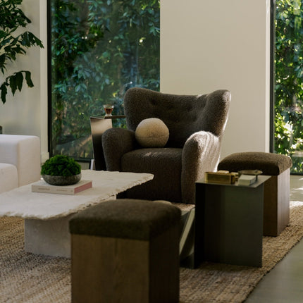 Papa Teddy Chair - Mocha Boucle Arm Chairs, Recliners & Sleeper Chairs TriadCommerceInc