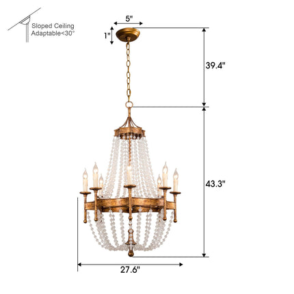 Chappell 8-Light Rustic Gold Empire Chandelier TriadCommerceInc