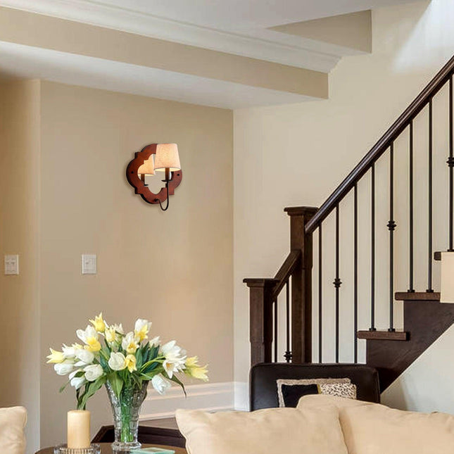 1-Light Rustic Iron Wood Wall Sconce Lighting Fixture Home Decor > Lighting > Wall Lighting > Wall Sconces TriadCommerceInc