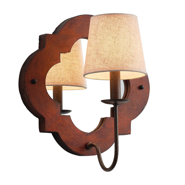 1-Light Rustic Iron Wood Wall Sconce Lighting Fixture Home Decor > Lighting > Wall Lighting > Wall Sconces TriadCommerceInc
