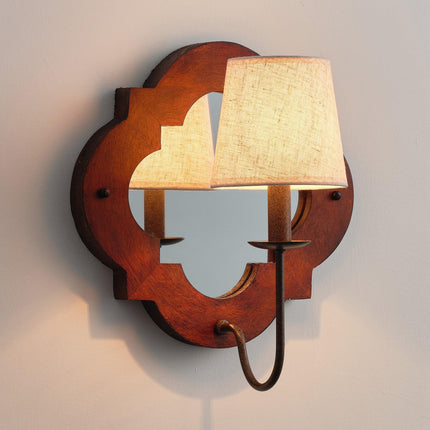 1-Light Rustic Iron Wood Wall Sconce Lighting Fixture Home Decor > Lighting > Wall Lighting > Wall Sconces TriadCommerceInc