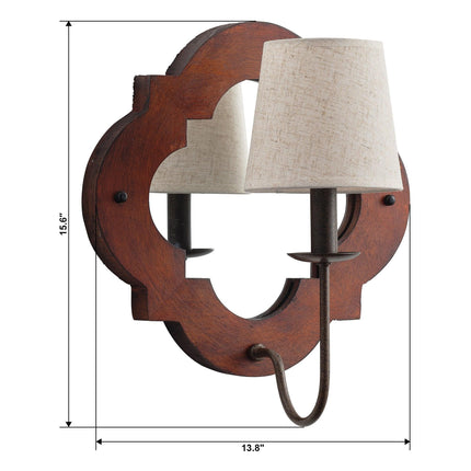 1-Light Rustic Iron Wood Wall Sconce Lighting Fixture Home Decor > Lighting > Wall Lighting > Wall Sconces TriadCommerceInc