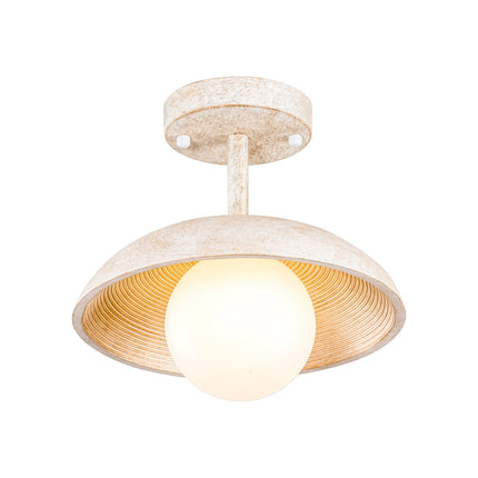 1-Light Iron Farmhouse Pendant Home Decor > Lighting > Ceiling Lights > Pendant Lights TriadCommerceInc White