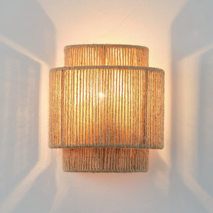 1-Light Farmhouse Rattan Wall Sconce Home Decor > Lighting > Wall Lighting > Wall Sconces TriadCommerceInc