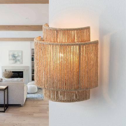 1-Light Farmhouse Rattan Wall Sconce Home Decor > Lighting > Wall Lighting > Wall Sconces TriadCommerceInc