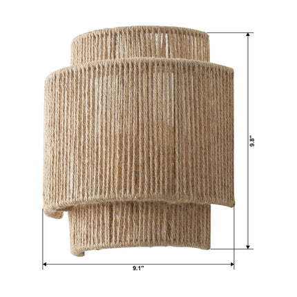 1-Light Farmhouse Rattan Wall Sconce Home Decor > Lighting > Wall Lighting > Wall Sconces TriadCommerceInc