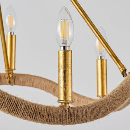 8-Light Golden Modern Candle Chandelier for Elegant Decor Home Decor > Lighting > Ceiling Lights > Chandelier TriadCommerceInc