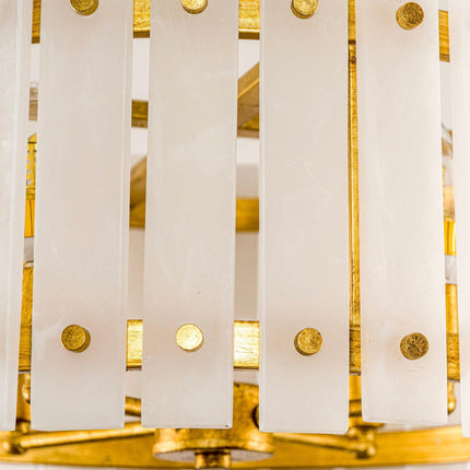 4-Light Modern Drum Marble Semi Flush Mount Fixture Home Decor > Lighting > Ceiling Lights TriadCommerceInc