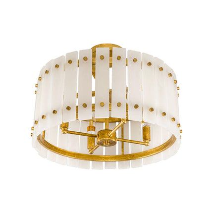 4-Light Modern Drum Marble Semi Flush Mount Fixture Home Decor > Lighting > Ceiling Lights TriadCommerceInc