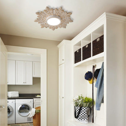 22 Inch White Modern Sunburst Flush Mount LED Lighting Home Decor > Lighting > Ceiling Lights > Flush Mount Ceiling Lights TriadCommerceInc