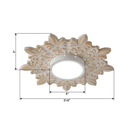22 Inch White Modern Sunburst Flush Mount LED Lighting Home Decor > Lighting > Ceiling Lights > Flush Mount Ceiling Lights TriadCommerceInc