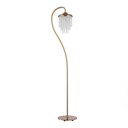 Modern 1-Light Golden Floor Lamp with Crystal Shade Home Decor > Lighting > Lamp > Floor Lamps TriadCommerceInc