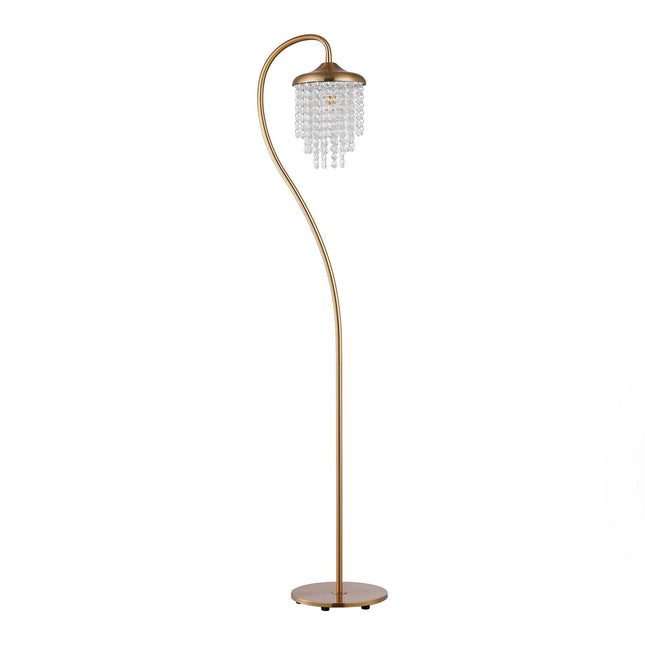 Modern 1-Light Golden Floor Lamp with Crystal Shade Home Decor > Lighting > Lamp > Floor Lamps TriadCommerceInc
