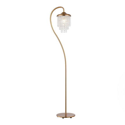 Modern 1-Light Golden Floor Lamp with Crystal Shade Home Decor > Lighting > Lamp > Floor Lamps TriadCommerceInc Golden