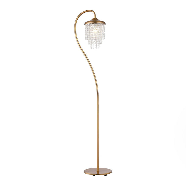 Modern 1-Light Golden Floor Lamp with Crystal Shade Home Decor > Lighting > Lamp > Floor Lamps TriadCommerceInc Golden