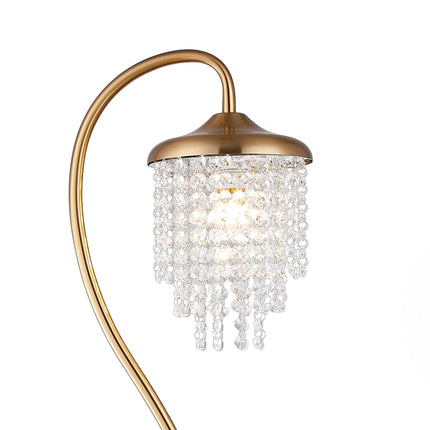Modern 1-Light Golden Floor Lamp with Crystal Shade Home Decor > Lighting > Lamp > Floor Lamps TriadCommerceInc