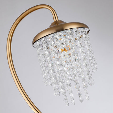 Modern 1-Light Golden Floor Lamp with Crystal Shade Home Decor > Lighting > Lamp > Floor Lamps TriadCommerceInc
