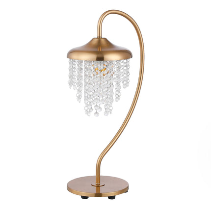 1-Light Golden Modern Table Lamp with Crystal Shade Home Decor > Lighting > Lamp > Table Lamps TriadCommerceInc