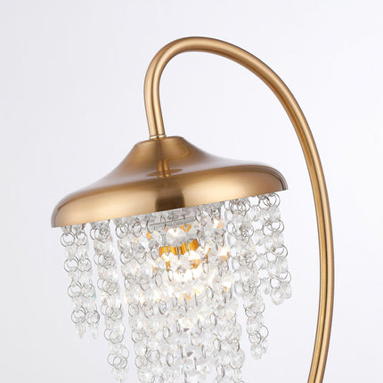 1-Light Golden Modern Table Lamp with Crystal Shade Home Decor > Lighting > Lamp > Table Lamps TriadCommerceInc