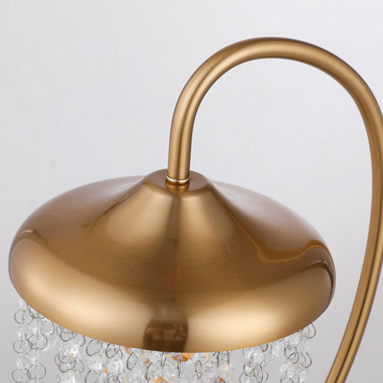 1-Light Golden Modern Table Lamp with Crystal Shade Home Decor > Lighting > Lamp > Table Lamps TriadCommerceInc