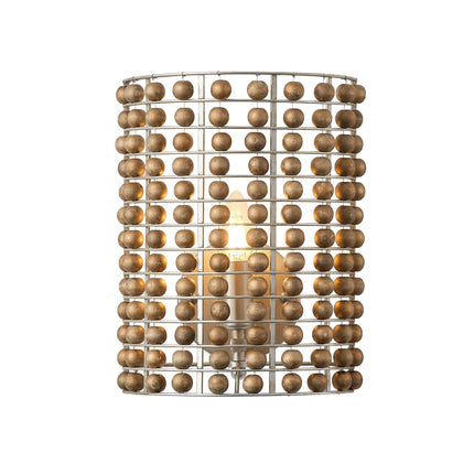 1-Light Modern Wooden Beads Wall Sconce Lighting Fixture Home Decor > Lighting > Wall Lighting > Wall Sconces TriadCommerceInc Golden