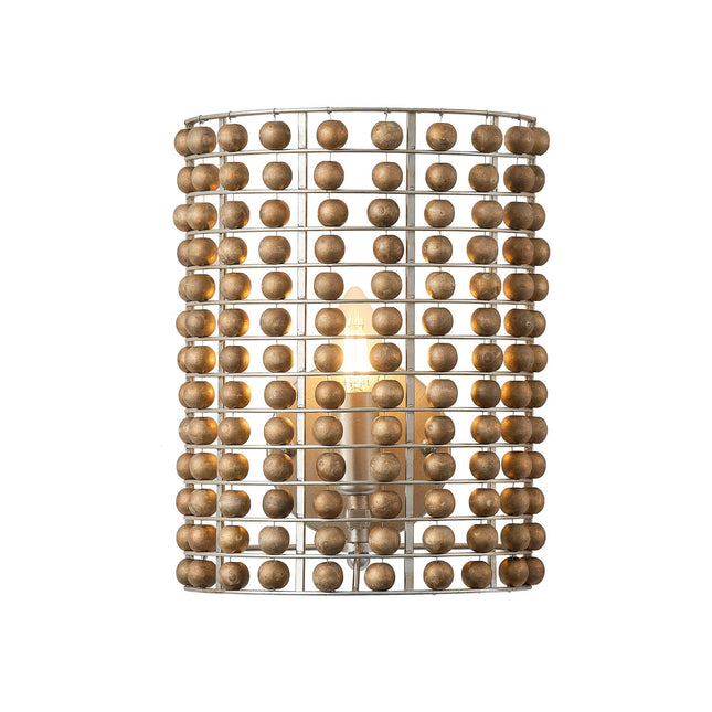 1-Light Modern Wooden Beads Wall Sconce Lighting Fixture Home Decor > Lighting > Wall Lighting > Wall Sconces TriadCommerceInc Golden