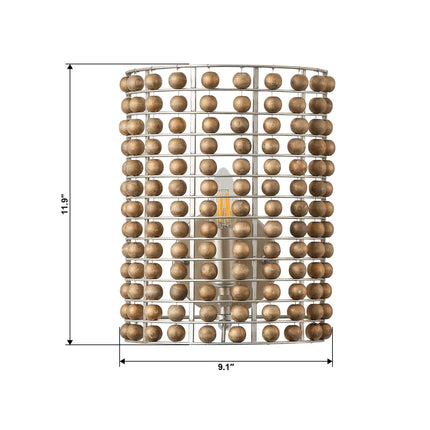 1-Light Modern Wooden Beads Wall Sconce Lighting Fixture Home Decor > Lighting > Wall Lighting > Wall Sconces TriadCommerceInc