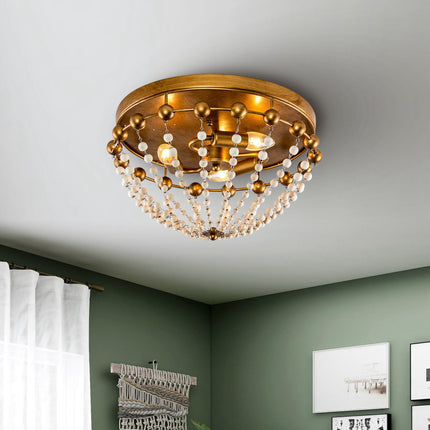 3-Light Golden Bohemian LED Modern Flush Mount Lighting Home Decor > Lighting > Ceiling Lights TriadCommerceInc