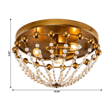 3-Light Golden Bohemian LED Modern Flush Mount Lighting Home Decor > Lighting > Ceiling Lights TriadCommerceInc