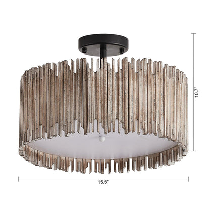 3-Light Farmhouse LED Flush Mount Ceiling Light Home Decor > Lighting > Ceiling Lights TriadCommerceInc
