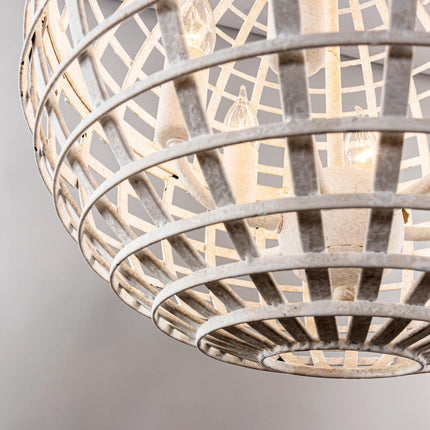 6-Light Vintage Farmhouse Globe Pendant Light White Home Decor > Lighting > Ceiling Lights > Pendant Lights TriadCommerceInc