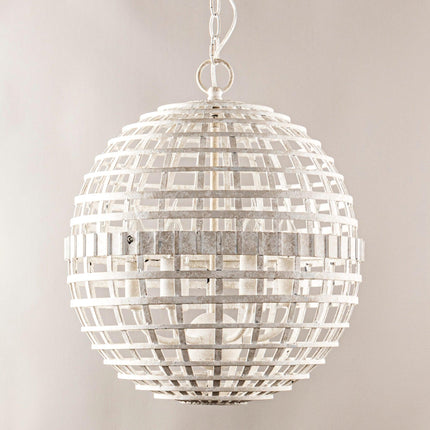 6-Light Vintage Farmhouse Globe Pendant Light White Home Decor > Lighting > Ceiling Lights > Pendant Lights TriadCommerceInc