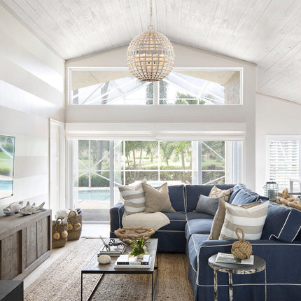 6-Light Vintage Farmhouse Globe Pendant Light White Home Decor > Lighting > Ceiling Lights > Pendant Lights TriadCommerceInc