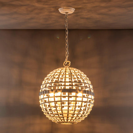 6-Light Vintage Farmhouse Globe Pendant Light White Home Decor > Lighting > Ceiling Lights > Pendant Lights TriadCommerceInc