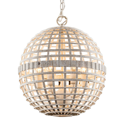 6-Light Vintage Farmhouse Globe Pendant Light White Home Decor > Lighting > Ceiling Lights > Pendant Lights TriadCommerceInc