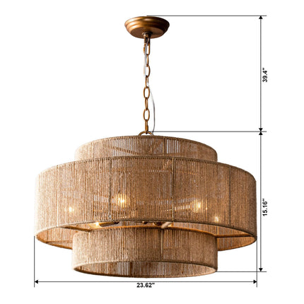 Bohemian 6-Light Drum Pendant Light Home Decor > Lighting > Ceiling Lights > Pendant Lights TriadCommerceInc
