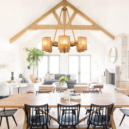 6-Light Farmhouse Bedroom Pendant Lighting Chandelier Home Decor > Lighting > Ceiling Lights > Pendant Lights TriadCommerceInc