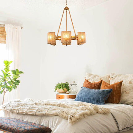 6-Light Farmhouse Bedroom Pendant Lighting Chandelier Home Decor > Lighting > Ceiling Lights > Pendant Lights TriadCommerceInc