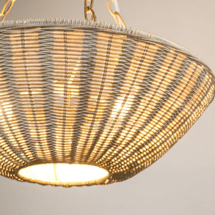 Farmhouse 3-Light Rattan Pendant Lighting Bowl Shape Home Decor > Lighting > Ceiling Lights > Pendant Lights TriadCommerceInc