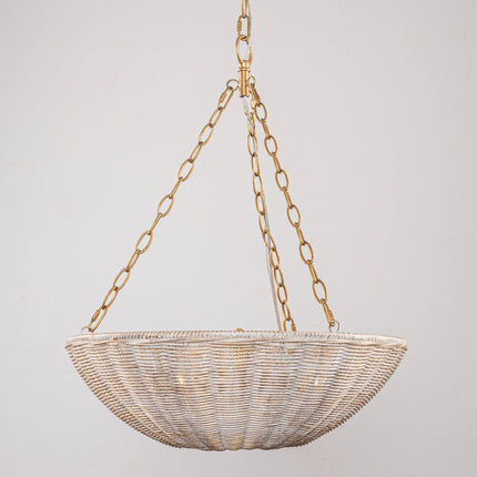 Farmhouse 3-Light Rattan Pendant Lighting Bowl Shape Home Decor > Lighting > Ceiling Lights > Pendant Lights TriadCommerceInc