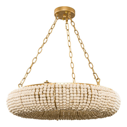 Farmhouse 6-Light Antique Golden Flush Mount Lighting Fixture TriadCommerceInc