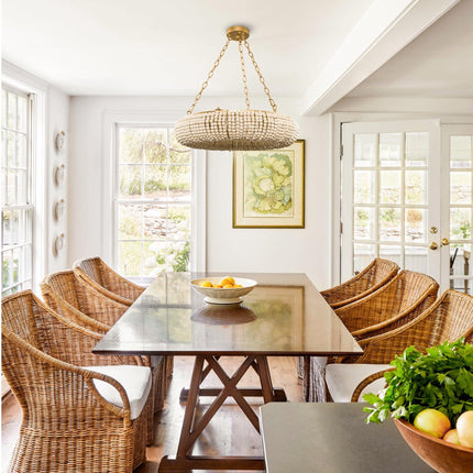 Farmhouse 6-Light Antique Golden Flush Mount Lighting Fixture TriadCommerceInc