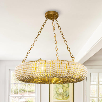 Farmhouse 6-Light Antique Golden Flush Mount Lighting Fixture TriadCommerceInc
