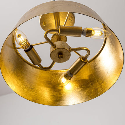 3-Light Golden Semi Flush Mount Lighting Fixture Home Decor > Lighting > Ceiling Lights TriadCommerceInc